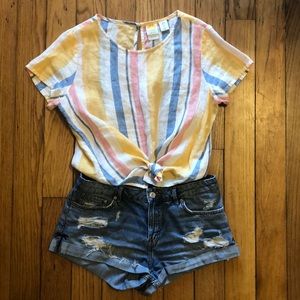 C&C California 100% Linen Top